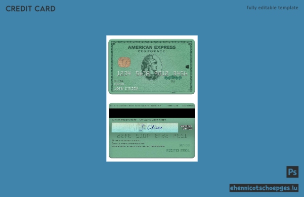 USA Heritage Bank American Express Green Card Beispielvorschau